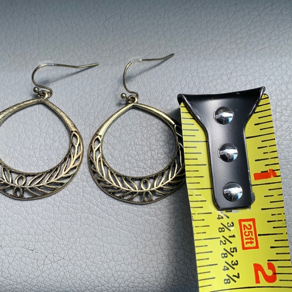 Bronze Filagree Hoop Earrings - Picture 4 of 4